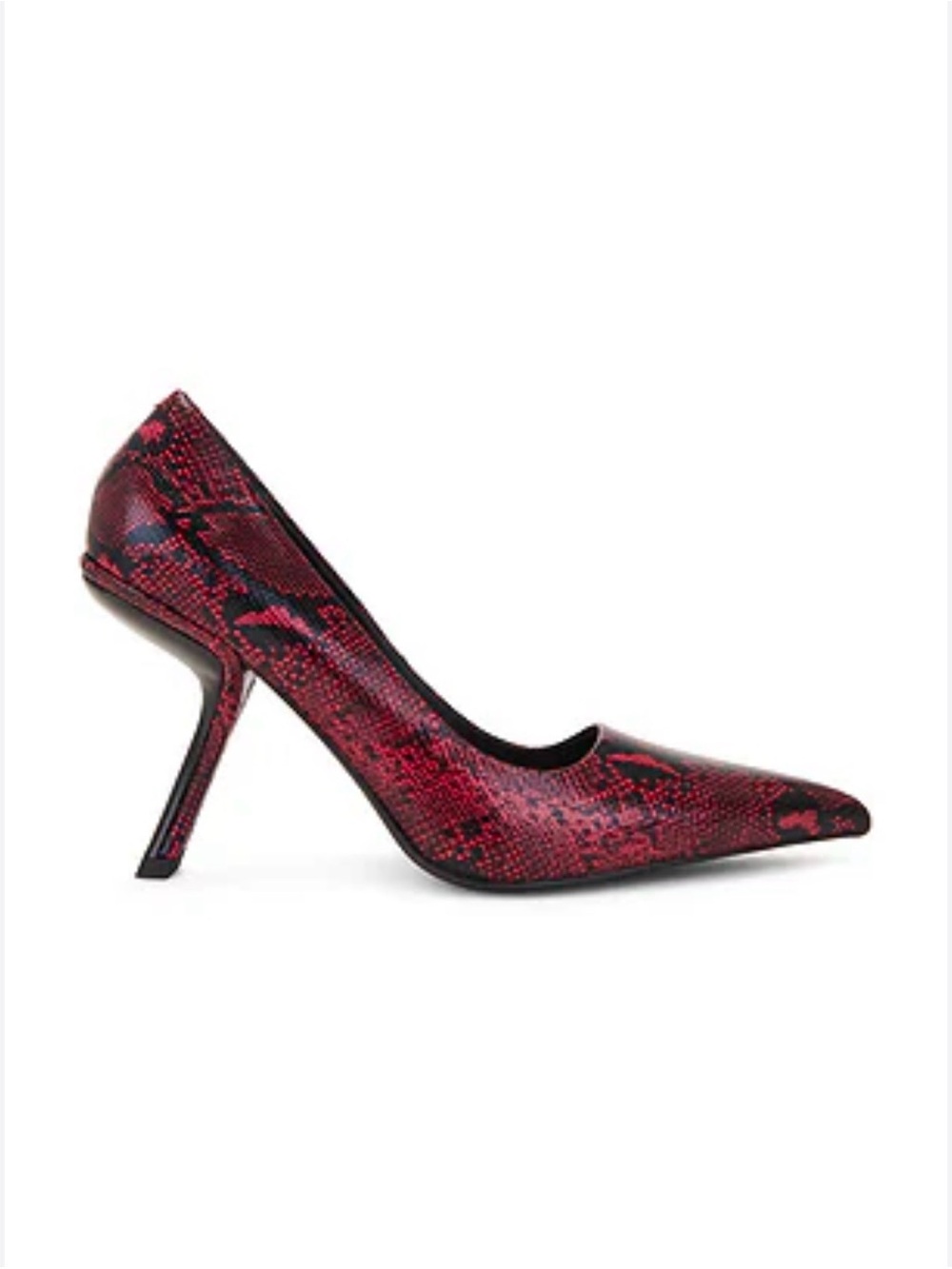 Jeffrey Campbell Sling-It2 Black Red Snake Pumps Heels 7.5 New in Box